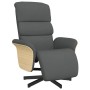 Sillón reclinable con reposapiés tela gris oscuro de , Sillones - Ref: Foro24-356602, Precio: 219,41 €, Descuento: %