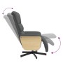 Sillón reclinable con reposapiés tela gris oscuro de , Sillones - Ref: Foro24-356602, Precio: 219,41 €, Descuento: %