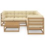 Juego de muebles de jardín 6 pzas y cojines madera maciza pino de vidaXL, Conjuntos de jardín - Ref: Foro24-3076782, Precio: ...
