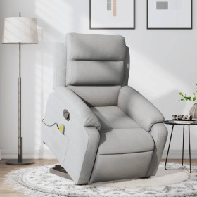 Sillón de masaje reclinable de pie de tela gris claro de , Sillones - Ref: Foro24-3204992, Precio: 285,32 €, Descuento: %