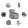 Sillón de masaje reclinable de pie de tela gris claro de , Sillones - Ref: Foro24-3204992, Precio: 285,32 €, Descuento: %