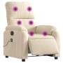 Sillón reclinable de masaje eléctrico tela de microfibra beige de , Sillones - Ref: Foro24-3204927, Precio: 306,99 €, Descuen...