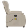 Sillón reclinable de masaje eléctrico tela de microfibra beige de , Sillones - Ref: Foro24-3204927, Precio: 306,99 €, Descuen...