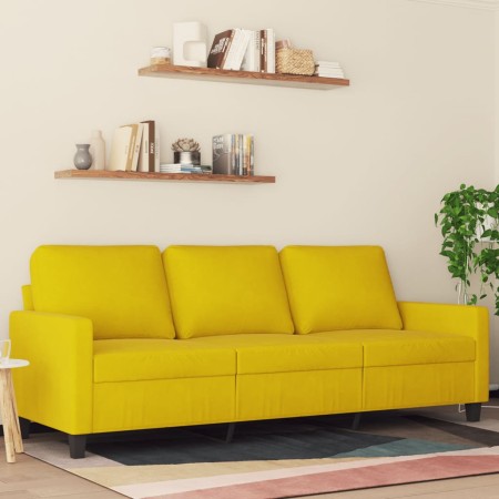 Sofá de 3 plazas terciopelo amarillo 180 cm de , Sofás - Ref: Foro24-359215, Precio: 255,18 €, Descuento: %