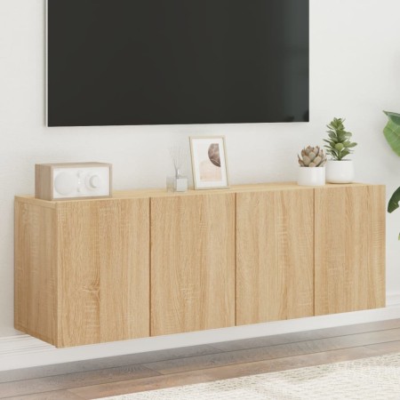 Muebles para TV de pared 2 unidades roble Sonoma 60x30x41 cm de , Muebles TV - Ref: Foro24-836943, Precio: 79,42 €, Descuento: %