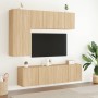 Muebles para TV de pared 2 unidades roble Sonoma 60x30x41 cm de , Muebles TV - Ref: Foro24-836943, Precio: 79,42 €, Descuento: %