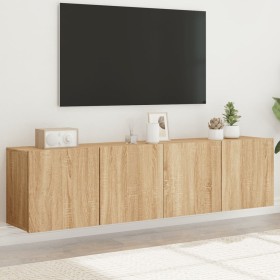 Muebles para TV de pared 2 unidades roble Sonoma 80x30x41 cm de , Muebles TV - Ref: Foro24-836957, Precio: 93,41 €, Descuento: %