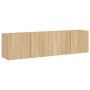 Muebles para TV de pared 2 unidades roble Sonoma 80x30x41 cm de , Muebles TV - Ref: Foro24-836957, Precio: 93,41 €, Descuento: %