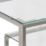 Mesa consola acero inoxidable plateado y vidrio templado de , Mesas consola - Ref: Foro24-350001, Precio: 205,10 €, Descuento: %