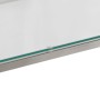 Mesa consola acero inoxidable plateado y vidrio templado de , Mesas consola - Ref: Foro24-350001, Precio: 205,10 €, Descuento: %