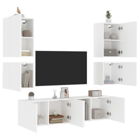 Comprar Muebles de TV de pared 6 piezas madera de