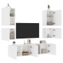 Muebles de TV de pared 6 piezas madera de ingeniería blanco | Foro24.es | Tu tienda online para hogar, jardín y más Foro24.es