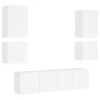 Muebles de TV de pared 6 piezas madera de ingeniería blanco | Foro24.es | Tu tienda online para hogar, jardín y más Foro24.es