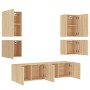 Muebles de TV de pared 6 pzas madera de ingeniería roble Sonoma de , Muebles TV - Ref: Foro24-3216473, Precio: 186,75 €, Desc...