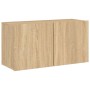 Muebles de TV de pared 6 pzas madera de ingeniería roble Sonoma de , Muebles TV - Ref: Foro24-3216473, Precio: 186,75 €, Desc...