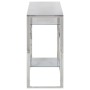 Mesa consola acero inoxidable plateado y vidrio templado de , Mesas consola - Ref: Foro24-350003, Precio: 185,40 €, Descuento: %
