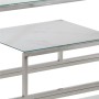 Mesa consola acero inoxidable plateado y vidrio templado de , Mesas consola - Ref: Foro24-350003, Precio: 185,40 €, Descuento: %