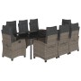 Set comedor jardín 9 pzas y cojines ratán sintético gris de , Conjuntos de jardín - Ref: Foro24-3212801, Precio: 1,00 €, Desc...