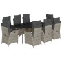 Set comedor de jardín 9 pzas cojines ratán sintético gris claro de , Conjuntos de jardín - Ref: Foro24-3213292, Precio: 1,00 ...