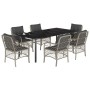 Set comedor jardín 7 pzas y cojines ratán sintético gris claro de , Conjuntos de jardín - Ref: Foro24-3212178, Precio: 813,05...