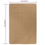 Alfombra de yute con reverso de latex color natural 160x230 cm de , Alfombras - Ref: Foro24-245287, Precio: 86,18 €, Descuent...