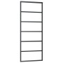 Puerta corredera ESG vidrio y aluminio negra 76x205 cm de , Puertas - Ref: Foro24-151014, Precio: 145,87 €, Descuento: -5%%