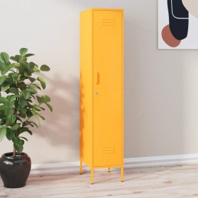 Armario taquilla de acero amarillo mostaza 35x46x180 cm de , Taquillas y armarios de almacenamiento - Ref: Foro24-336254, Pre...