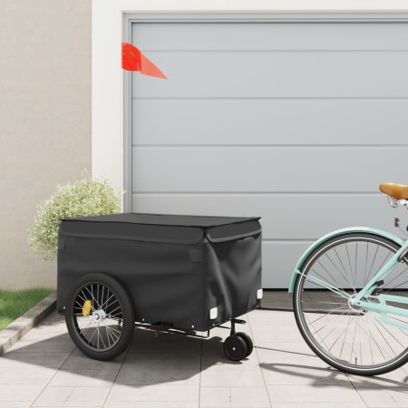 Remolque para bicicleta hierro negro 45 kg de , Remolques para bicicletas - Ref: Foro24-94115, Precio: 114,73 €, Descuento: %
