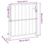 Puerta de jardín de acero inoxidable 100x100 cm de , Puertas de jardín - Ref: Foro24-376469, Precio: 187,13 €, Descuento: %