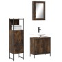 Set de muebles baño 3 pzas madera contrachapada roble ahumado de , Muebles de baño - Ref: Foro24-3214822, Precio: 161,16 €, D...
