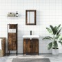 Set de muebles baño 3 pzas madera contrachapada roble ahumado de , Muebles de baño - Ref: Foro24-3214822, Precio: 161,16 €, D...