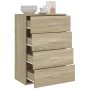 Aparador de madera de ingeniería roble Sonoma 60x31x84 cm de , Aparadores - Ref: Foro24-840501, Precio: 89,39 €, Descuento: %