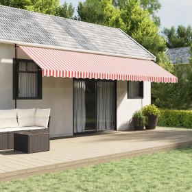 Tela de repuesto de toldo rayas rojas y blancas 6x3 m de , Toldos - Ref: Foro24-367722, Precio: 84,48 €, Descuento: %