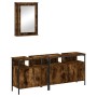 Set de muebles baño 3 pzas madera contrachapada roble ahumado de , Muebles de baño - Ref: Foro24-3214787, Precio: 140,53 €, D...
