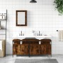 Set de muebles baño 3 pzas madera contrachapada roble ahumado de , Muebles de baño - Ref: Foro24-3214787, Precio: 140,53 €, D...
