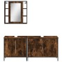 Set de muebles baño 3 pzas madera contrachapada roble ahumado de , Muebles de baño - Ref: Foro24-3214732, Precio: 185,32 €, D...