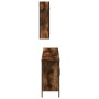 Set de muebles baño 3 pzas madera contrachapada roble ahumado de , Muebles de baño - Ref: Foro24-3214732, Precio: 185,32 €, D...