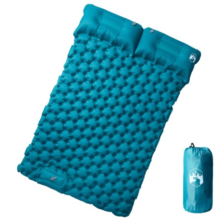 Colchón de camping autoinflable con almohadas 2 personas azul de , Colchonetas para dormir - Ref: Foro24-4007101, Precio: 70,...