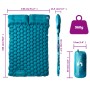 Colchón de camping autoinflable con almohadas 2 personas azul de , Colchonetas para dormir - Ref: Foro24-4007101, Precio: 70,...
