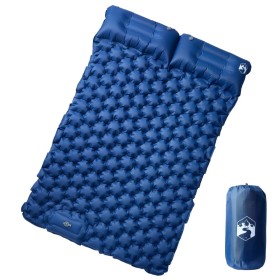 Colchón de camping autoinflable con almohadas 2 personas azul de , Colchonetas para dormir - Ref: Foro24-4007103, Precio: 69,...