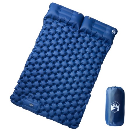 Colchón de camping autoinflable con almohadas 2 personas azul de , Colchonetas para dormir - Ref: Foro24-4007103, Precio: 69,...
