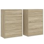 Aparadores 2 uds madera de ingeniería roble Sonoma 60x31x84 cm de , Aparadores - Ref: Foro24-3276583, Precio: 173,97 €, Descu...