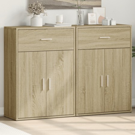 Aparadores 2 uds madera de ingeniería roble Sonoma 60x30x84 cm de , Aparadores - Ref: Foro24-3276597, Precio: 154,83 €, Descu...