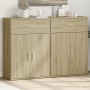 Aparadores 2 uds madera de ingeniería roble Sonoma 60x30x84 cm de , Aparadores - Ref: Foro24-3276597, Precio: 154,83 €, Descu...