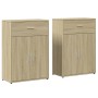 Aparadores 2 uds madera de ingeniería roble Sonoma 60x30x84 cm de , Aparadores - Ref: Foro24-3276597, Precio: 154,83 €, Descu...