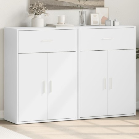 Aparadores 2 uds madera de ingeniería blanco 60x30x84 cm de , Aparadores - Ref: Foro24-3276595, Precio: 168,72 €, Descuento: %