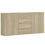 Aparadores 3 uds madera de ingeniería roble Sonoma 60x31x84 cm de , Aparadores - Ref: Foro24-3276576, Precio: 227,04 €, Descu...