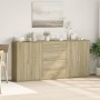 Aparadores 3 uds madera de ingeniería roble Sonoma 60x31x84 cm de , Aparadores - Ref: Foro24-3276576, Precio: 227,04 €, Descu...