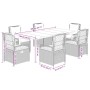 Set comedor de jardín 7 pzas con cojines ratán sintético beige de , Conjuntos de jardín - Ref: Foro24-3263011, Precio: 824,59...