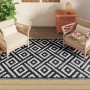 Alfombra de exterior ARAKIL blanco y negro 140x200 cm PP de , Protectores para exterior - Ref: Foro24-368576, Precio: 33,69 €...